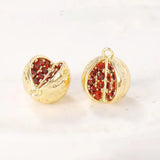 10PCS Watermelon Charms Pendants Plated Copper Zirconia High