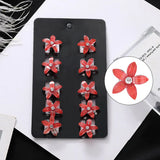 10PCS Bridal Hair Claws Crystal Flowers Metal Clips Women Hair Accessories