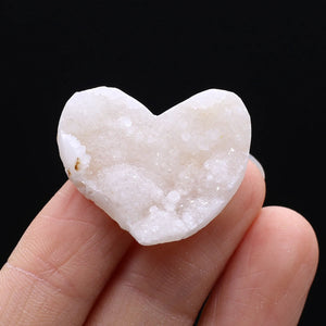 10PCS Agates Irregular Heart Bead Natural Stone Healing Ornament