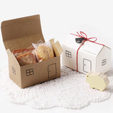 10PCS House Shaped Snack Candy Box Merry Christmas Packaging XMAS Party