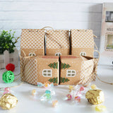 10PCS House Shaped Snack Candy Box Merry Christmas Packaging XMAS Party