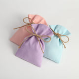 10PCS Cotton Burlap Bucket Drawstring Bags Wedding Favor Pouches