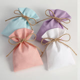10PCS Cotton Burlap Bucket Drawstring Bags Wedding Favor Pouches