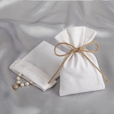 10PCS Cotton Burlap Bucket Drawstring Bags Wedding Favor Pouches