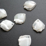 10PCS Mother Pearl Shell Leaf Beads Earrings Pendants DIY