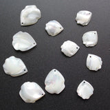 10PCS Mother Pearl Shell Leaf Beads Earrings Pendants DIY