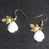 10PCS Mother Pearl Shell Leaf Beads Earrings Pendants DIY