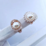 10PCS Pearl Crystal Flower Women Ring Jewelry Accessories