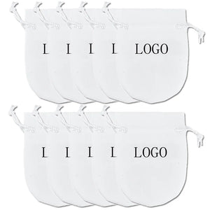 10PCS Ribbon Flannel Bag Pouch Jewelry Organizer