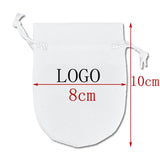 10PCS Ribbon Flannel Bag Pouch Jewelry Organizer