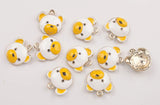 10PCS Yellow Bear Charms, Enamel Little Bear Pendants #92998