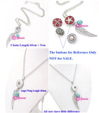 10PCS Vintage Angel Wing Snap Necklace for Snap Jewelry