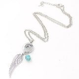 10PCS Vintage Angel Wing Snap Necklace for Snap Jewelry
