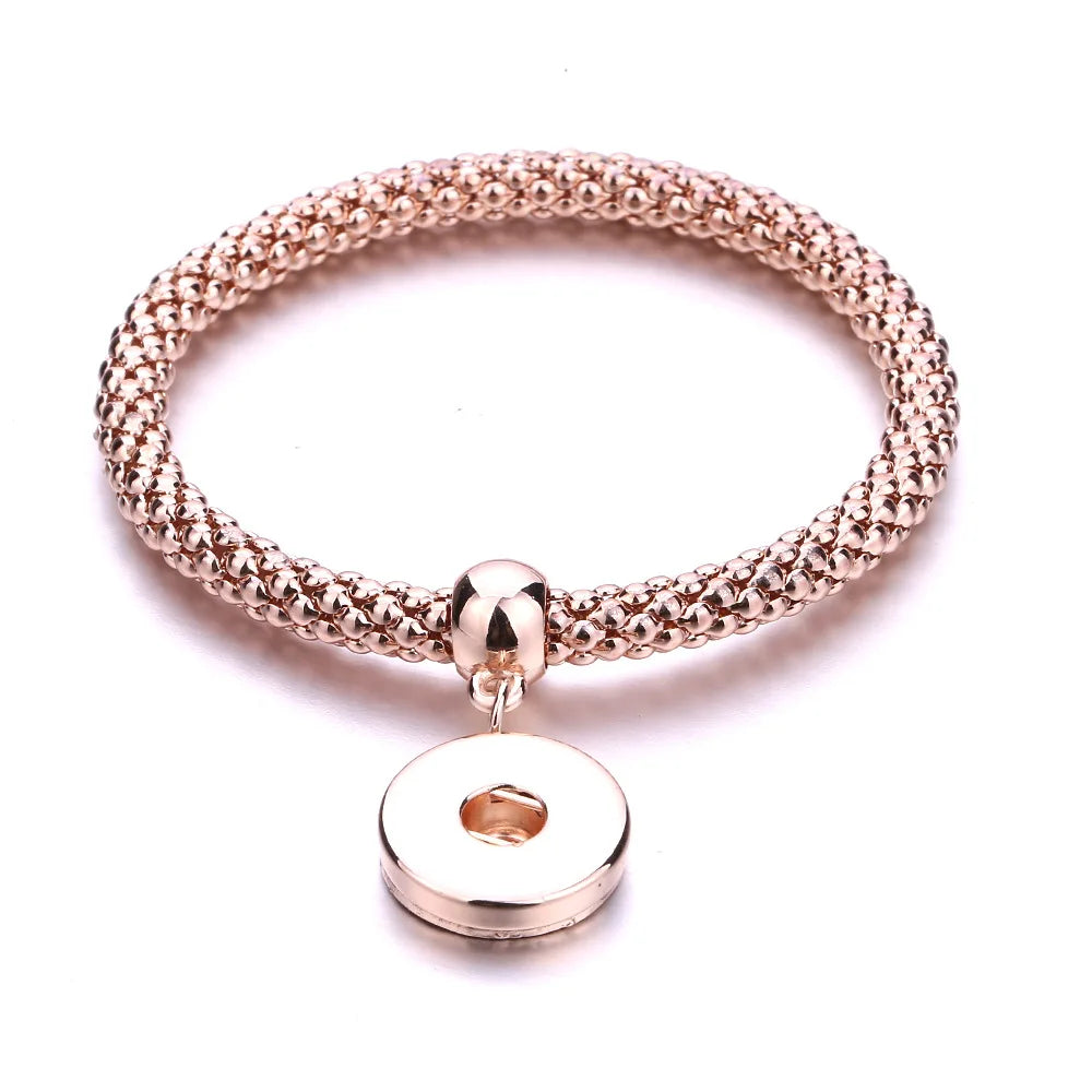 10PCS Snap Bracelets&Bangles Popcorn Chain Bracelet Snap Jewelry for Women