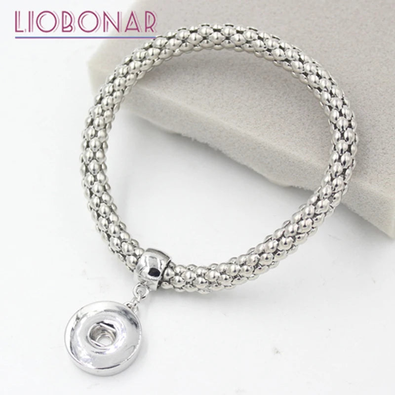 10PCS Snap Bracelets&Bangles Popcorn Chain Bracelet Snap Jewelry for Women