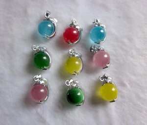 10PCS Mixed Natural Opal 12mm Beads Pendant - Baby Dolphin
