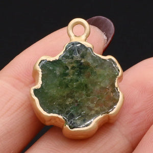10PCS Agate Plum Blossom Pendant Multi-color DIY Necklace Earring