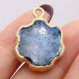 10PCS Agate Plum Blossom Pendant Multi-color DIY Necklace Earring