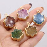 10PCS Agate Plum Blossom Pendant Multi-color DIY Necklace Earring