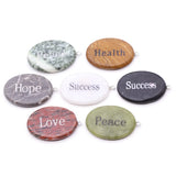 10PCS Natural Stone Oval Shaped Blessing Prayer Pendant DIY Necklace Earrings
