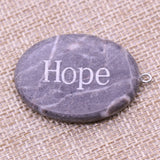 10PCS Natural Stone Oval Shaped Blessing Prayer Pendant DIY Necklace Earrings