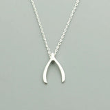 10PCS Wishbone Necklace Men Modern Tiny Charm Pendant Minimal Good Luck Everyday