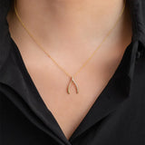 10PCS Wishbone Necklace Men Modern Tiny Charm Pendant Minimal Good Luck Everyday