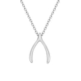 10PCS Wishbone Necklace Men Modern Tiny Charm Pendant Minimal Good Luck Everyday