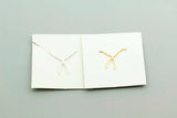 10PCS Wishbone Necklace Men Modern Tiny Charm Pendant Minimal Good Luck Everyday