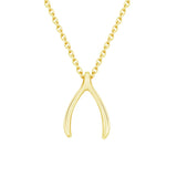 10PCS Wishbone Necklace Men Modern Tiny Charm Pendant Minimal Good Luck Everyday