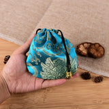 10PCS Chinese Silk Brocade Jewelry Storage Drawstring Pouch
