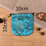 10PCS Chinese Silk Brocade Jewelry Storage Drawstring Pouch