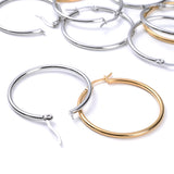 10PCS 15-50mm Steel Earrings Loop Hoops Open Hooks Base Ear Ring