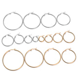 10PCS 15-50mm Steel Earrings Loop Hoops Open Hooks Base Ear Ring