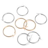 10PCS 15-50mm Steel Earrings Loop Hoops Open Hooks Base Ear Ring