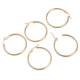 10PCS 15-50mm Steel Earrings Loop Hoops Open Hooks Base Ear Ring
