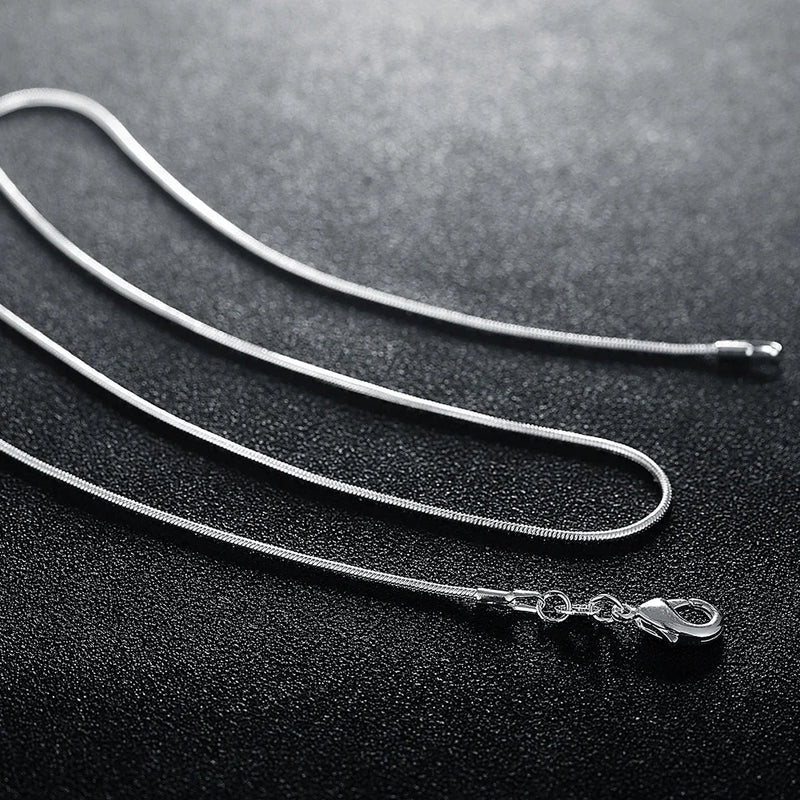 10PCS Silver Snake Chain Necklace 16-30 Inches Fine Jewelry