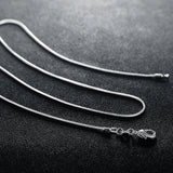 10PCS Silver Snake Chain Necklace 16-30 Inches Fine Jewelry