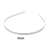 10PCS Stainless Steel Rhodium/Black Flat Hair Band DIY Hair Jewelry