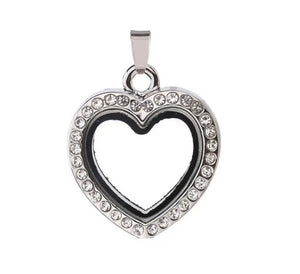 10PCS Magnetic Glass Heart Floating Locket Pendant Jewelrys