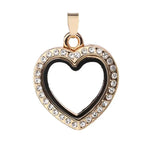 10PCS Magnetic Glass Heart Floating Locket Pendant Jewelrys