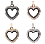 10PCS Magnetic Glass Heart Floating Locket Pendant Jewelrys