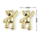 10PCS DIY Cartoon Teddy Bear Pendant Jewelry Accessories Multicolor