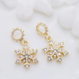 10PCS Snowflake Charms Pendant for DIY Jewelry Copper Zirconia