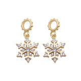 10PCS Snowflake Charms Pendant for DIY Jewelry Copper Zirconia