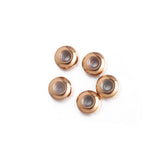 10PCS Stainless Steel Spacer Beads With Rubber Core For Diy Bracelets