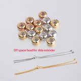 10PCS Stainless Steel Spacer Beads With Rubber Core For Diy Bracelets