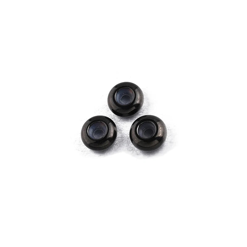 10PCS Stainless Steel Spacer Beads With Rubber Core For Diy Bracelets