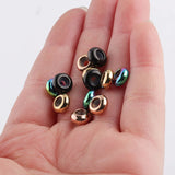 10PCS Stainless Steel Spacer Beads With Rubber Core For Diy Bracelets