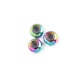 10PCS Stainless Steel Spacer Beads With Rubber Core For Diy Bracelets